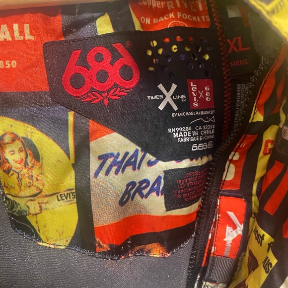 686 x Levis Cowboy Comic Strip Print Jacket - Picture 3 of 5